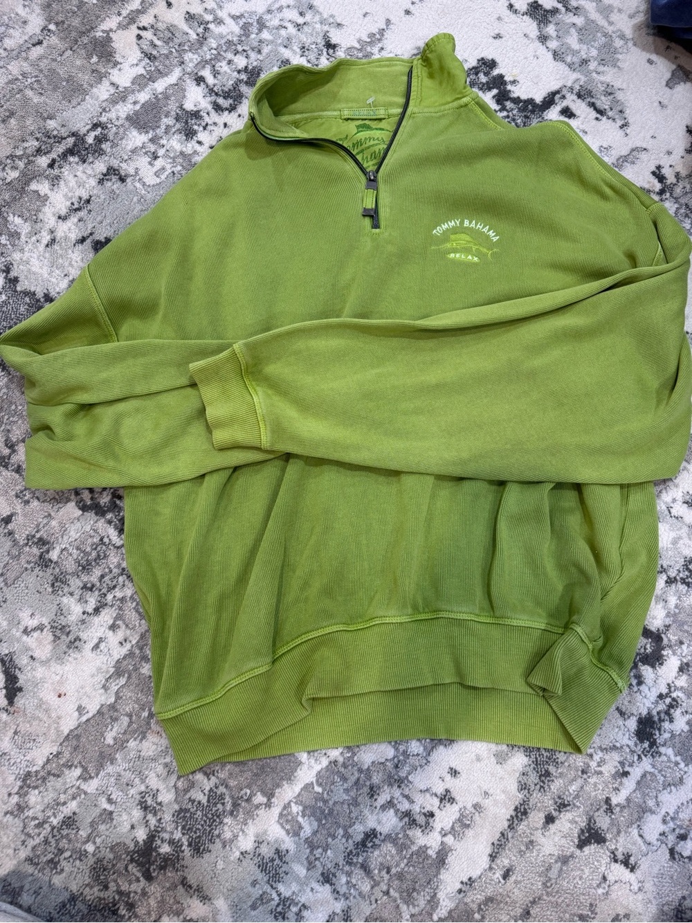 Tommy Bahama Green Quarter-Zip Pullover